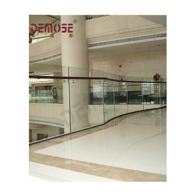 China Aluminum alloy glass u channel hotel fence glass balustrade in gallery for sale