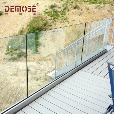 China Modern Volume Producing U Channel Aluminum Glass Profile / Tempered Glass Balustrade for sale