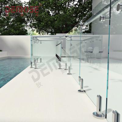 China Modern Frameless Balustrade Elegant Glass Railing Price Pool Clip Fence Export Quality for sale