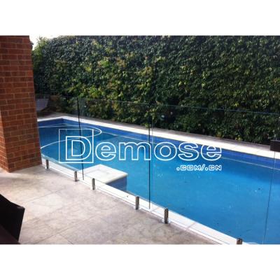 China modern exterior tempered glass fences / swimming pool aluminum glass fence for sale