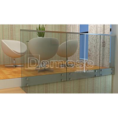 China Hotel Demose Duplex House Prefab Glass Stair Railing Cost for sale