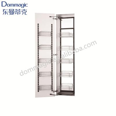 China Modern Dommagic Kitchen Unit Tall Functional Pantry Organizer Soft Narrow Tandem Storage Basket for sale