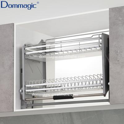 China Adjustable Sustainable Kitchen Lower Lift Basket For Wall Cabinet for sale