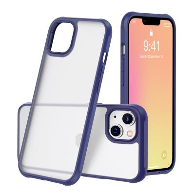 China 2021 Ultra Thin Shockproof Acrylic Soft Bumper 2MM Clear Tpu Shockproof Anti-Scratched Fingermark And Dust Cell Phone Case For iphone 12 13 for sale