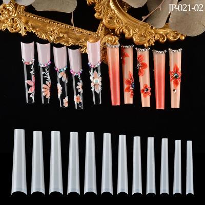 China Newest Nail Art Decoration Supplies 504 Pcs Cover C Half Curve XXXL Straight Fake Nail Tips for sale