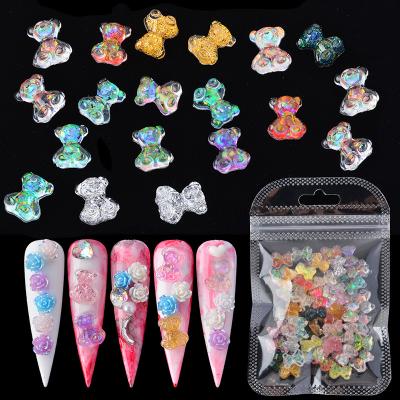 China Hot Selling Popular Cute Bear 3d Nail Art Decoration Newest Nail Charms Kawaii Gummy Bear Charms For Nail Art for sale