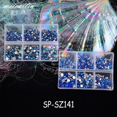 China Multi-Size Stunning Glitter Rhinestones Glass AB Nail Crystal Rhinestone Rhinestones AB Iron On Rhinestones For Nail Art Decorations for sale