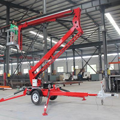 China Hotels Articulating Boom Cherry Picker Trailer Man Lift For Sale for sale