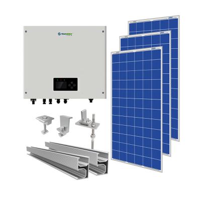 China Home On Grid Power Support Structure System 5KW 8KW 10KW Solar Ground Mounting System Solar Power System for sale