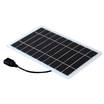 China 5V 5W DC Output USB Solar Battery Charger USB Port Female Regulators Solar Panel 156.75mmx156.75mm for sale