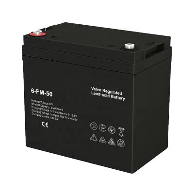 China Hot Sale 12V 50AH Lead Acid Battery AGM Battery Toys For Solar System for sale