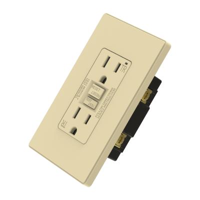 China Innovative double protection system; Ultra-Compact Design 15-Amp 125V Tamper-Resistant GFCI Switcesh Outlet Plug GFCI Self-Test Wall Outlet for sale