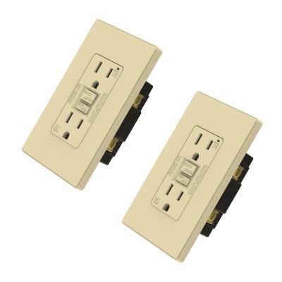 China Innovative double protection system; Ultra-compact Design 15A TR GFCI Outlet GFCI Wall Outlet Self-Test Socket for sale