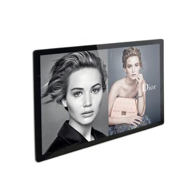 China 32 Inch Touch Screen LCD Billboard Wall Mounted Advertising Cabinet Camera Player for sale