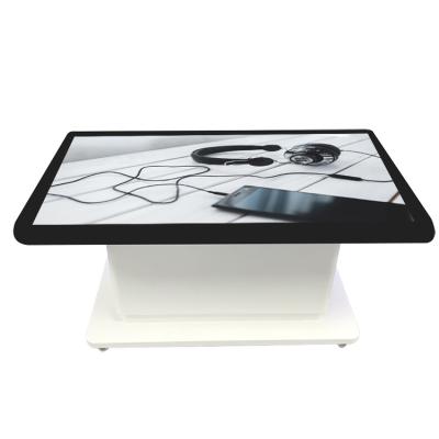 China Bespoke 10 point pcap capacitive touch spin down waterproof smart interactive multi height lcd touch screen table for sale