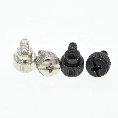 China 6#-32*5 Flat Computer PC Case Cooling Round Toolless M3.5 Approach Screw Knurled Screws Thumb Screw for sale