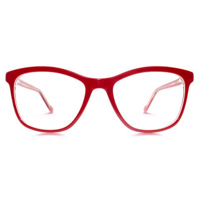 China Promotional cheap high quality handmade design square acetate optical frames glasses frames from Italy ACETATE for sale