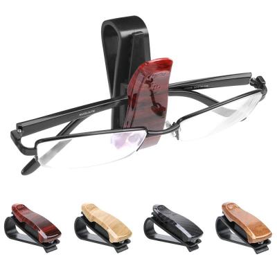 China Glass Holder Clips ABS Car Sun Visor Mounted Sunglass Holder Clip Safety Glasses Clip Sunglasses Holder Hanging Clips for sale