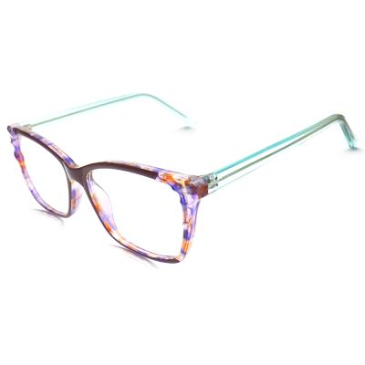 China Unique Design Blue Eye Optical Frames And Brown Color Optical Frame , Women Optical Frames for sale