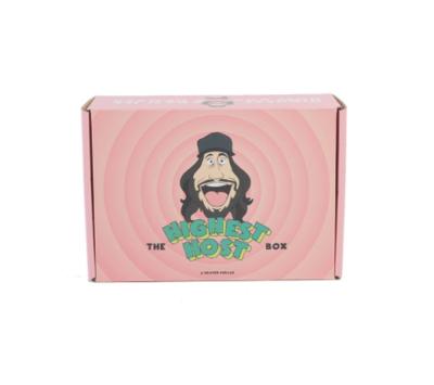 China OEM LOGO Natural Recyclable Single Wall Pink Clothes Foldable Box for sale