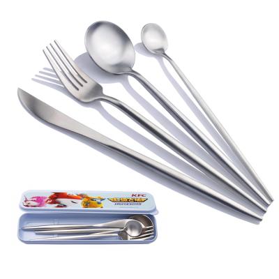 China Sustainable OEM/ODM Stainless Steel Cutlery Set In Box Stainless Steel Child Cutlery Set for sale