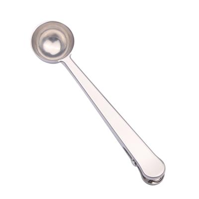 China Coffee Viable Tea Spoon Scoop Stainless Steel Doser With Clip for sale