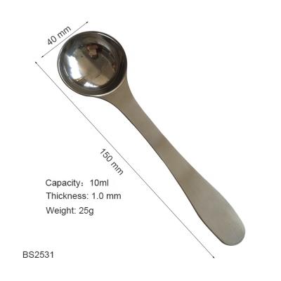 China Stainless Steel Viable Scoop Measuring Scoop 10ML Power Scoop Measuring Spoon for sale