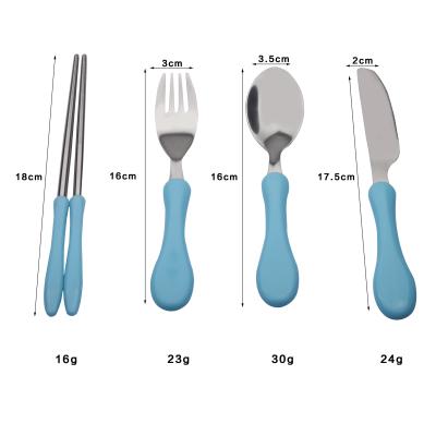 China Sustainable Customized Stainless Steel Spoon Fork Set Cutlery Set For Kids Cutlery Set for sale