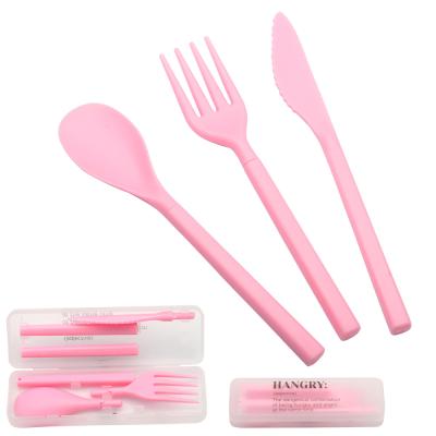 China Viable Multicolor Folding Cutlery Set Spoon Fork Knife Travel Portable Set for sale