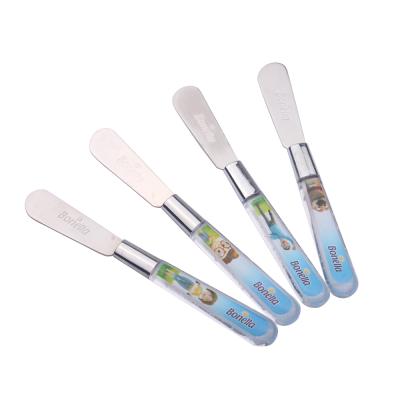 China Durable Plastic Handle Kids Butter Knife Kids Butter Knife Cheese Spreader Blades for sale