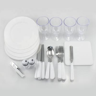 China Portable Travel Cutlery Set Portable Camp Cutlery Set Camping Cutlery Set for sale