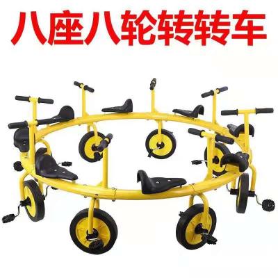 China Ride On Preschool Toy Kindergarten Toy Supplies Baby Eight Seats Baby Swing Stool ManpowerKindergarten Tricycle Kick Kick Toy for sale