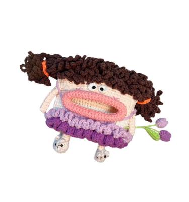 China DIY cartoon large woolen handmade creative sausage fun sausage crochet mouth house/essential box car cloth for sale