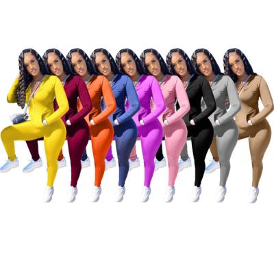 China Wholesale Other Lady 2 PCs Long Sleeve Jogging Multicolor Bodycon Autumn Women Two Piece Set Plus Size Sweatsuit for sale