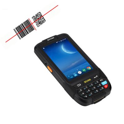 China Handheld computer touch screen supermarket pda with industrial barcode scanner 1D 2D qr code warehouse device 4G pda android hand terminal android for sale