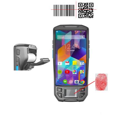 China Manufacturer 3G 4F GPS, GPRS, Android mobile biometric fingerprint scanner rugged PDA handheld terminal barcode qr code reader ID solution for sale