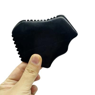 China Slimming Edges Custom Bian Stone Guasha Bian Guasha Natural Gua Sha Logo New Gua Sha With Massage Black for sale