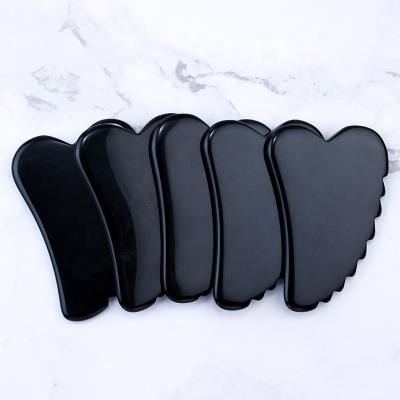 China Whitening 2022 Appliance Massager Heart Gua Sha Obsidian Facial Black Obsidian Face and Neck Gua Sha Scraping Lifting Tools for sale