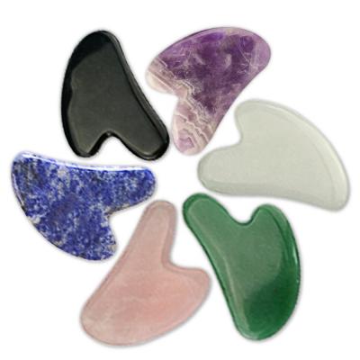 China Real Facial Tool Customized Durable Opalite Gua Sha Opaline Gua Sha Opal Gemstone Gua Sha Opal Guasha for sale