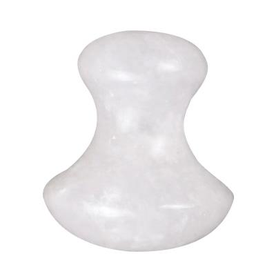 China Whitening Stone Crystal Facial Gua Sha White Crystal Quartz Gua Sha White Mushroom OEM Customzied Gua Sha for sale