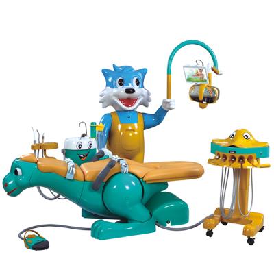 China Economic Metal Dental Kids Pediatric Dental Chair With Cartoon Movie Actor for sale