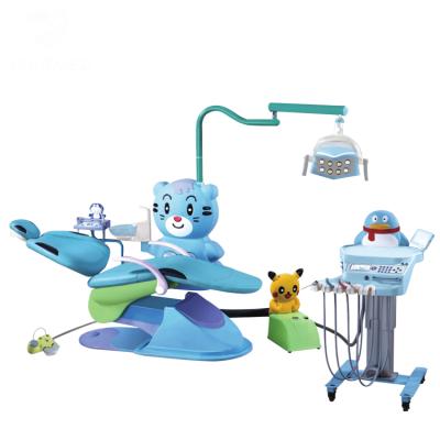 China Cute Cartoon Child Dental Clinic Unit Kids Metal Cartoon Chair M80 Dental Unit With Trolley for sale