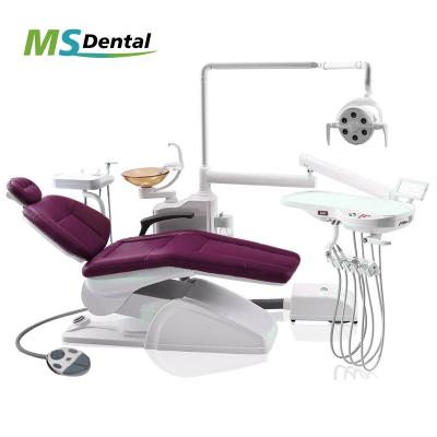 China Comfortable Metal Dental Equipment Unit Dental Chair with LED Sensor Light for sale