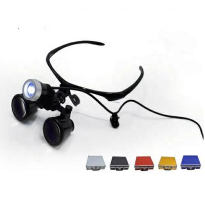 China Plastic Dentist Dental Surgical Medical Binocular Loupes With LED Head Light Lamp for sale