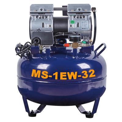 China Wholesale Machinery Repair Shops 1KW 32L 32 Liter AC Power Air Compressor Air Compressor Dry Silent Oilless Dental Equipment For Dental for sale