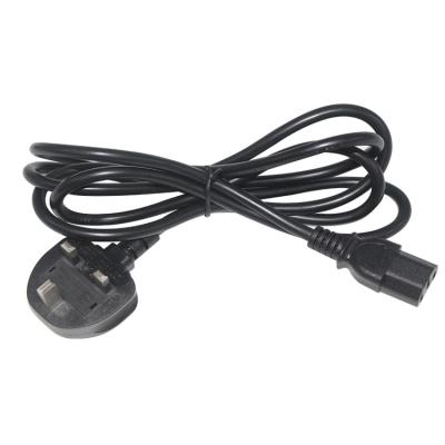 China COMPUTER Fused 3A/5A/10A/13A British IEC C13 Plug Power Extension Lead Extension Cable For Computer for sale