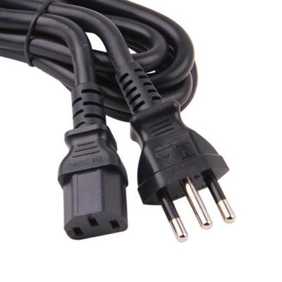 China COMPUTER Free Sample 2P+E Brazil Plug To C13 Connector Power Cord INMETRO Approval for sale