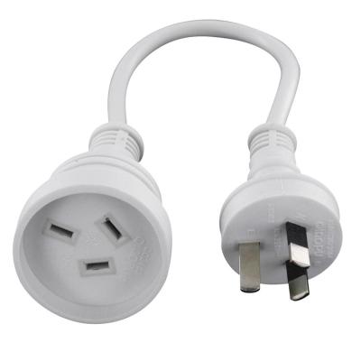 China AU Australian 3 Pin Plug White Home Appliance Mains Power Extension Lead Cord Standard 30cm 1.5m 3m for sale