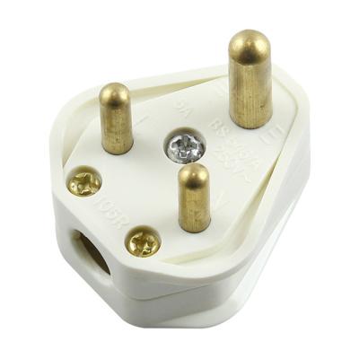 China Commercial high quality PC 5A 250V pure copper shell South Africa plug 3 pin rewierable power socket for Europe for sale