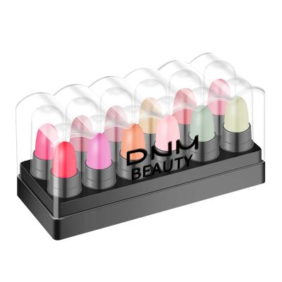 China Waterproof 12 Pcs Matte Convenient Custom Private Label Colored Mini Lipstick Set for sale